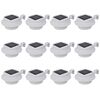 vidaXL Solar Lamp | Set of 12 | White | Plastic | Small | Solar | Solar Lamp