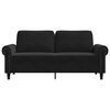 vidaXL 2-Seater Sofa Black 140 cm Velvet