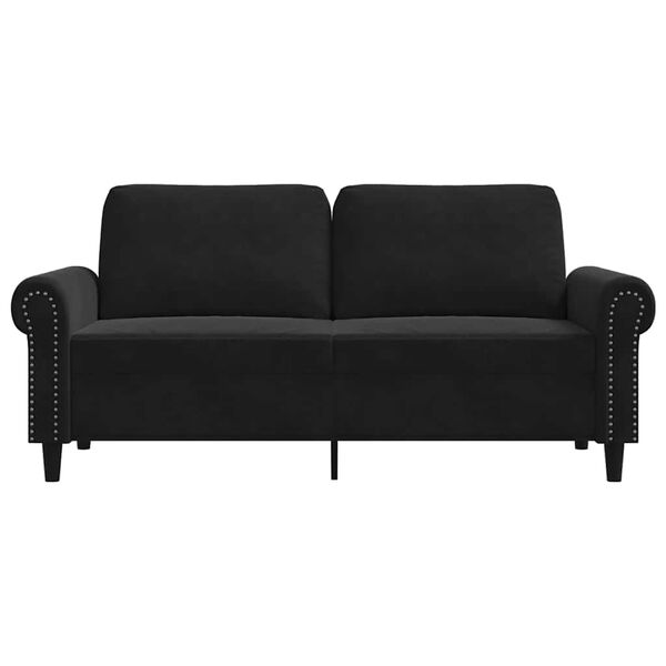 vidaXL 2-Seater Sofa Black 140 cm Velvet