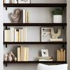 vidaXL Wall Shelf Dark Brown 100x30x(2-4) cm Treated Solid Wood Oak