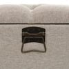 vidaXL Storage Bench with Backrest 110 cm Cream Fabric