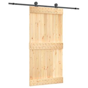 vidaXL Sliding Door 100 x 210 cm Solid Pine Wood (Untreated)