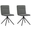 vidaXL Dining Chairs 2 pcs Dark Grey Fabric