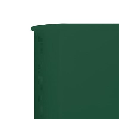 vidaXL 5-panel Wind Screen Fabric 600x80 cm Green