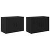 vidaXL Garage Wall Cabinets 2 pcs Black Engineered Wood