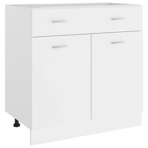 vidaXL Drawer Bottom Cabinet | White | Engineered wood | Drawer Bottom Cabinet