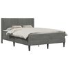 vidaXL Bed Frame with Mattress Dark Grey 137 x 190 cm Velvet