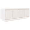vidaXL TV Cabinet White 110x34x40 cm Solid Wood Pine
