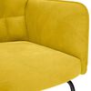 vidaXL Rocking Chair with Stool Yellow Velvet