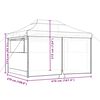 vidaXL Foldable Party Tent Pop-Up with 4 Sidewalls Green