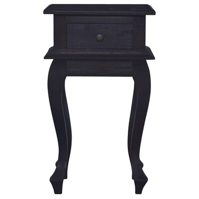vidaXL Bedside Table Light Black Coffee 35x30x60cm Solid Mahogany Wood
