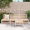 vidaXL Garden Middle Sofas 3 pcs Solid Wood Pine