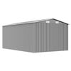 vidaXL Garden Shed 257x392x181 cm Metal Grey