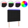 vidaXL LED Headboard Black 100 cm Fabric