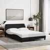 vidaXL Bed Frame "Dover" Black 137x190 cm Double Fabric