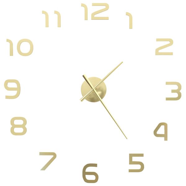 vidaXL 3D Wall Clock Modern Design 100 cm XXL Gold