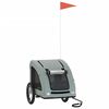 vidaXL Pet Bike Trailer Grey Oxford Fabric and Iron