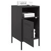 vidaXL Bedside Cabinets 2 pcs Black 36x39x68 cm Steel