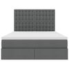 vidaXL Storage Bed with Mattress Dark Grey 137 x 190 cm Faux Leather