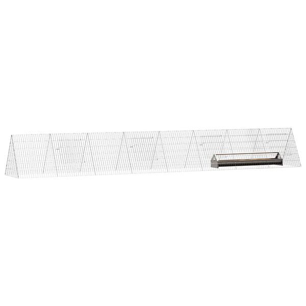 vidaXL Chicken Cage Silver 430 x 55 x 55 cm Galvanised Steel