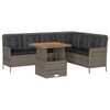 vidaXL 2 Piece Garden Sofa Set with Cushions Grey Poly Rattan