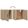 vidaXL Wall-mounted Bedside Cabinets 2 pcs Sonoma Oak 50x30x47 cm
