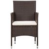 vidaXL 4 Piece Garden Lounge Set with Cushions Poly Rattan Brown