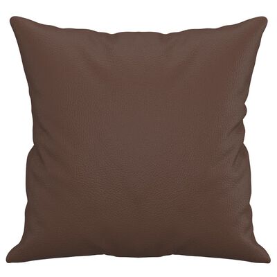 vidaXL Throw Pillows 2 pcs Brown 40x40 cm Faux Leather