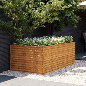 vidaXL Garden Raised Bed 196 x 100 x 69 cm Galvanised Steel