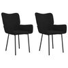 vidaXL Dining Chairs 2 pcs Black Velvet