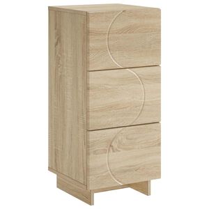 vidaXL Sideboard Sonoma Oak 33.5 x 34.5 x 75 cm Engineered Wood