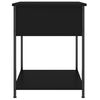 vidaXL Bedside Table Black 44x45x58 cm Engineered Wood