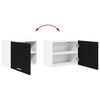 vidaXL Hanging Cabinet 2 pcs Black Oak and White 50 x 31 x 40 cm