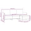 vidaXL 3-Seater Sofa with Footstool Light Grey 180 cm Fabric