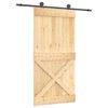 vidaXL Sliding Door 100 x 210 cm Solid Pine Wood (Untreated)