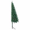 vidaXL Corner Artificial Christmas Tree LEDs&Ball Set Green 240 cm PVC