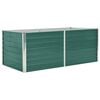 vidaXL Raised Garden Bed | Green | Galvanised steel | 160x80x45 cm | Tough