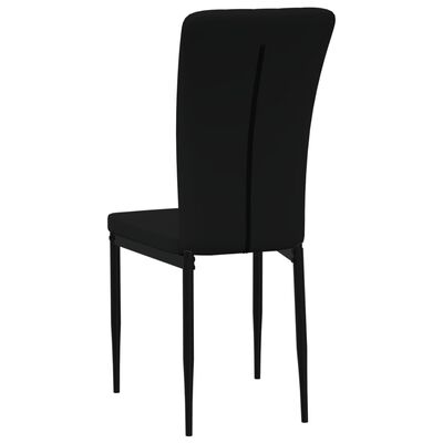 vidaXL Dining Chairs 4 pcs Black Velvet