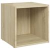 vidaXL 4 Piece TV Cabinet Set Sonoma Oak Engineered Wood