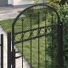 vidaXL Fence Gate Assen with Arched Top and 2 Posts 105x170 cm Black