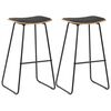 vidaXL Bar Stools 2 pcs Black Faux Leather