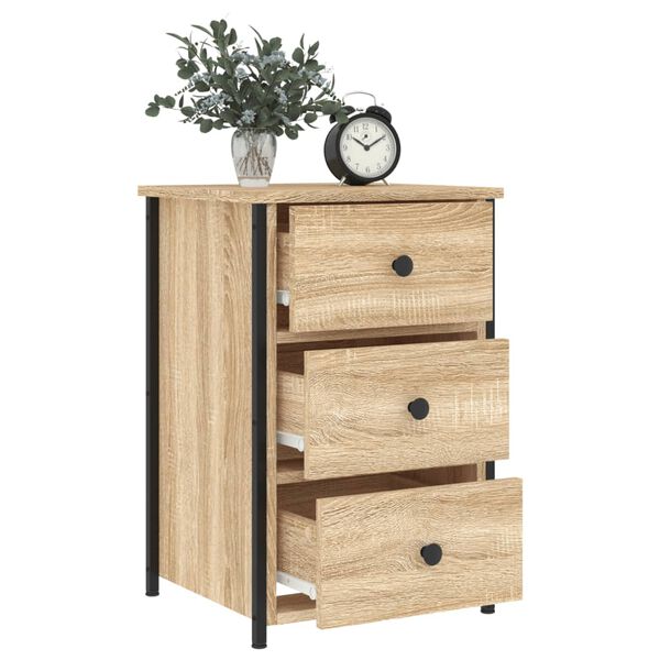 vidaXL Bedside Cabinets 2 pcs Sonoma Oak 40x36x60 cm Engineered Wood