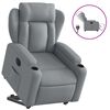 vidaXL Electric Stand up Recliner Chair Light Grey Fabric