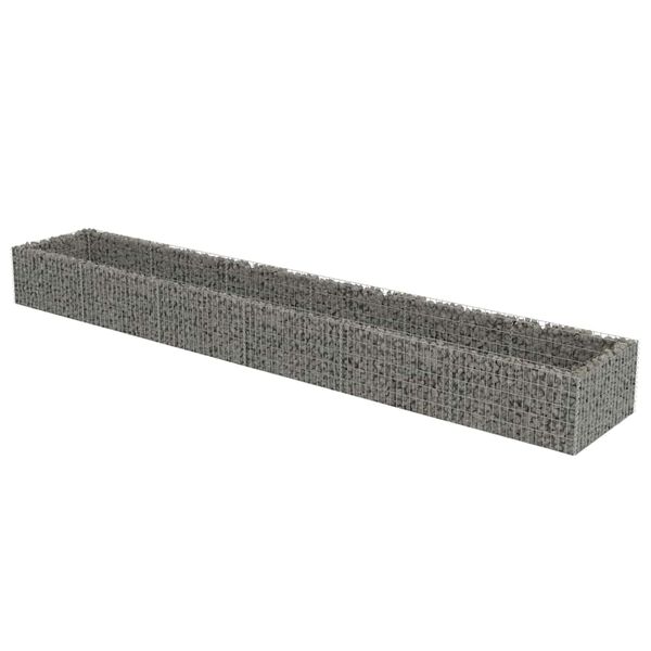 vidaXL Gabion Raised Bed Galvanised Steel 540x90x50 cm