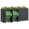 vidaXL Wheelie Bin Storage for 4 Bins Anthracite 272 x 77.5 x 121.5 cm