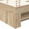 vidaXL Bed Frame Sonoma Oak 137 x 203 cm Engineered Wood