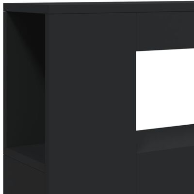 vidaXL LED Headboard Black 100x18.5x103.5 cm Engineered Wood