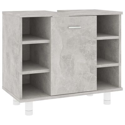vidaXL Bathroom Cabinet Concrete Grey 60x32x53.5 cm Engineered Wood