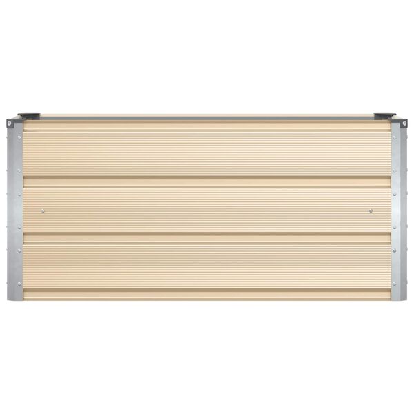 vidaXL Planter Ivory 100 x 40 x 45 cm Steel