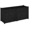 vidaXL Garden Planter Black 150x50x70 cm Solid Pinewood